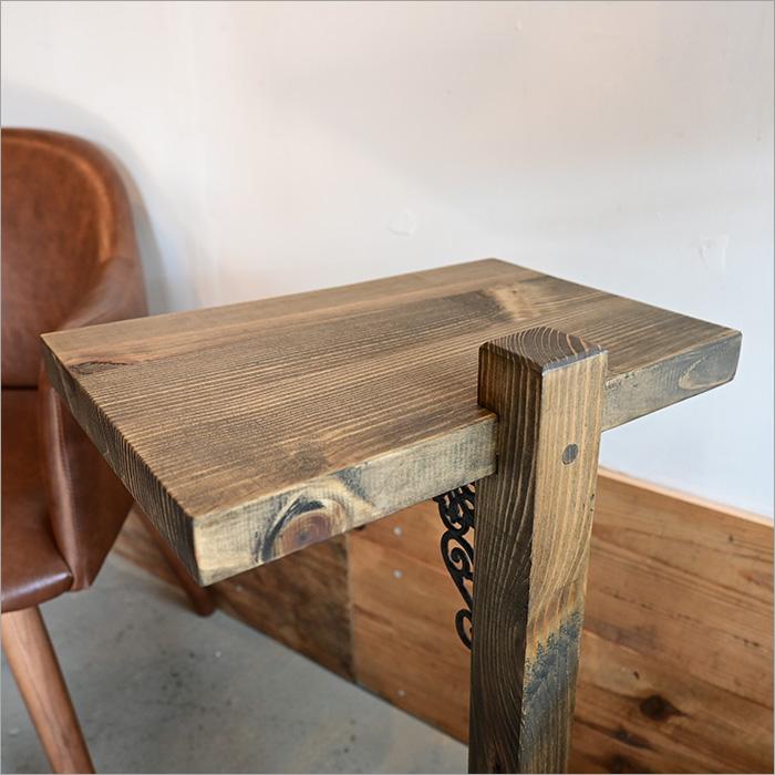 日本製 手作り 古材 サイドテーブル 木製 アンティーク おしゃれ コの