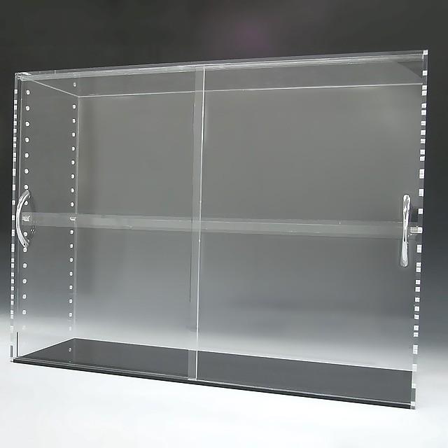 コレクションラック アクリルケース 透明 W600×H450×D200 背面ミラー