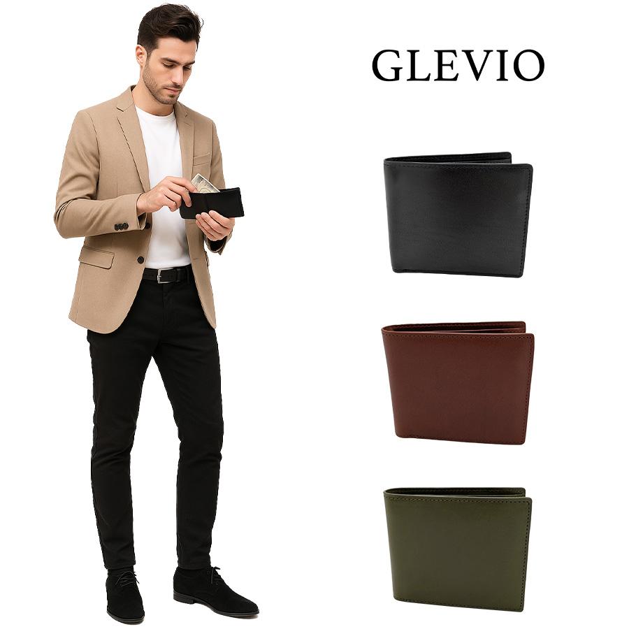 GLEVIO（グレヴィオ） 【GLEVIO】 fs26 栃木レザー二つ折り財布 さいふ