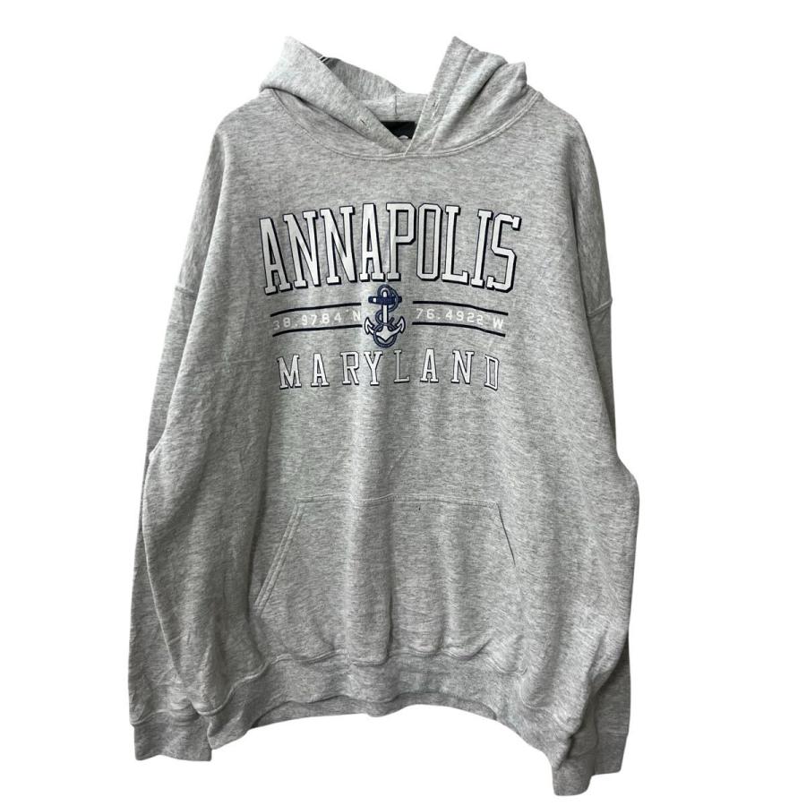 MV SPORT ロゴスウェット パーカー XL グレー フーディー プルオーバー