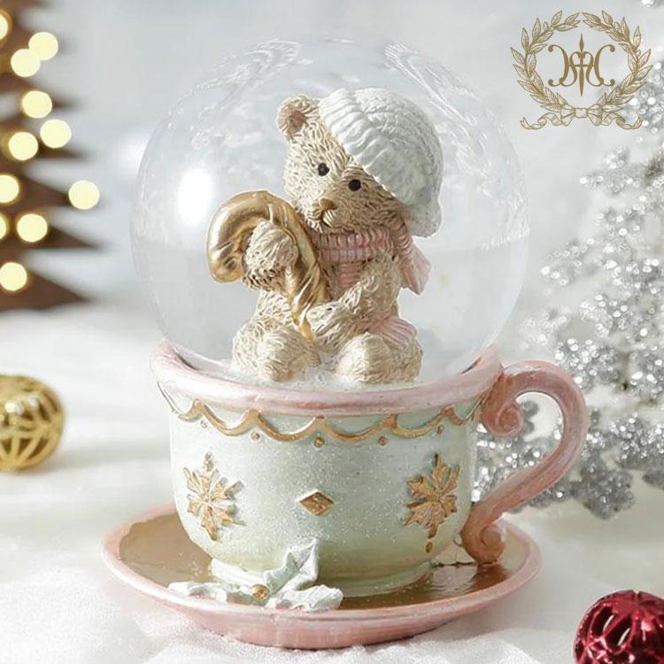 HARMONIER（ハルモニア） パステル ティーカップ ベア スノードーム