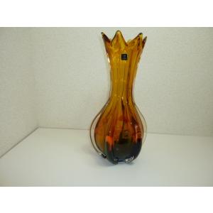 北洋硝子（ガラス） 作家物 作・秋村実 花瓶 津軽びいどろ 中古