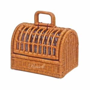 型番1010 籐ペットキャリー ボストンキャリー型 かごバスケット 小型犬