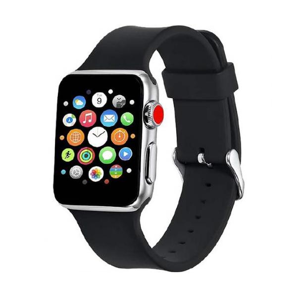 藤本電業 Apple Watch 45mm/44mm/42mm用シリコンバンド リッチブラック