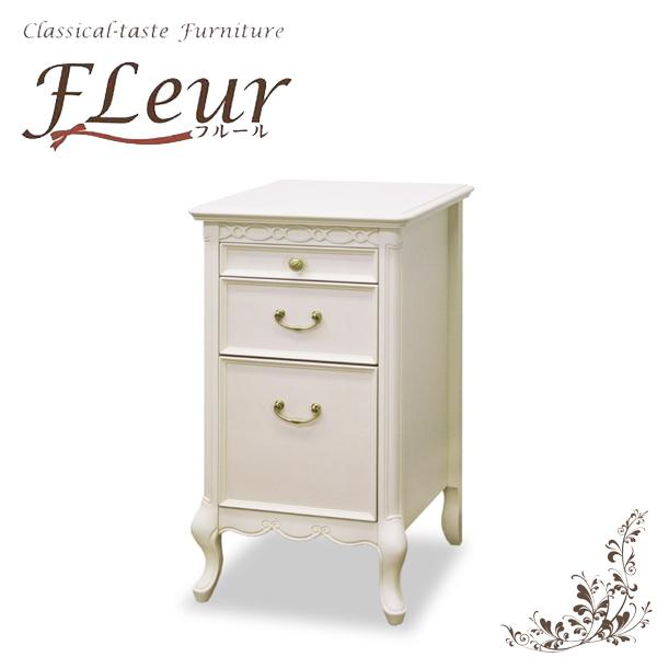 東海家具工業 サイドチェスト アンティーク ホワイト コスメチェスト