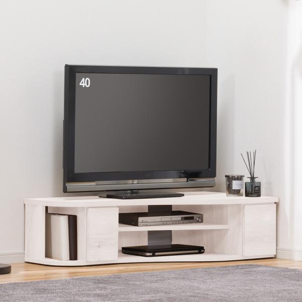 ニトリ（NITORI） コーナー有効活用 流線形テレビボード(右寄せタイプ