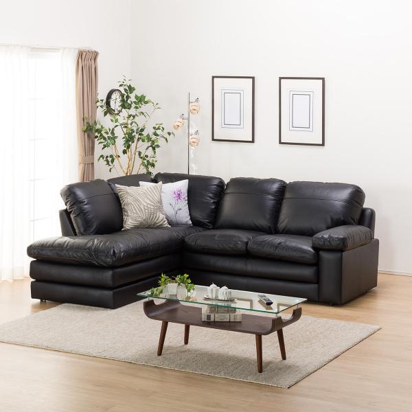 ニトリ（NITORI） ソファー ソファ コーナーソファ(Sステイツ BK-R