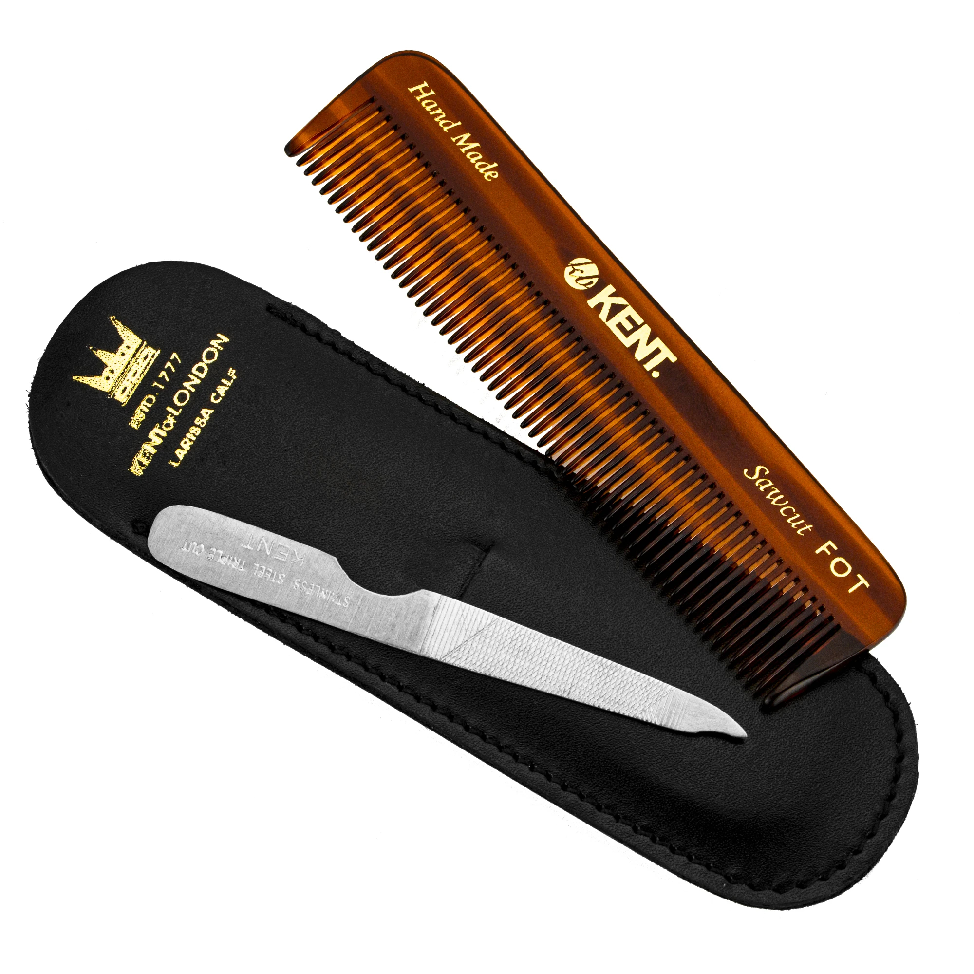 GB KENTポケットコームレザーケース＆爪やすり付 NU19OT / KENT