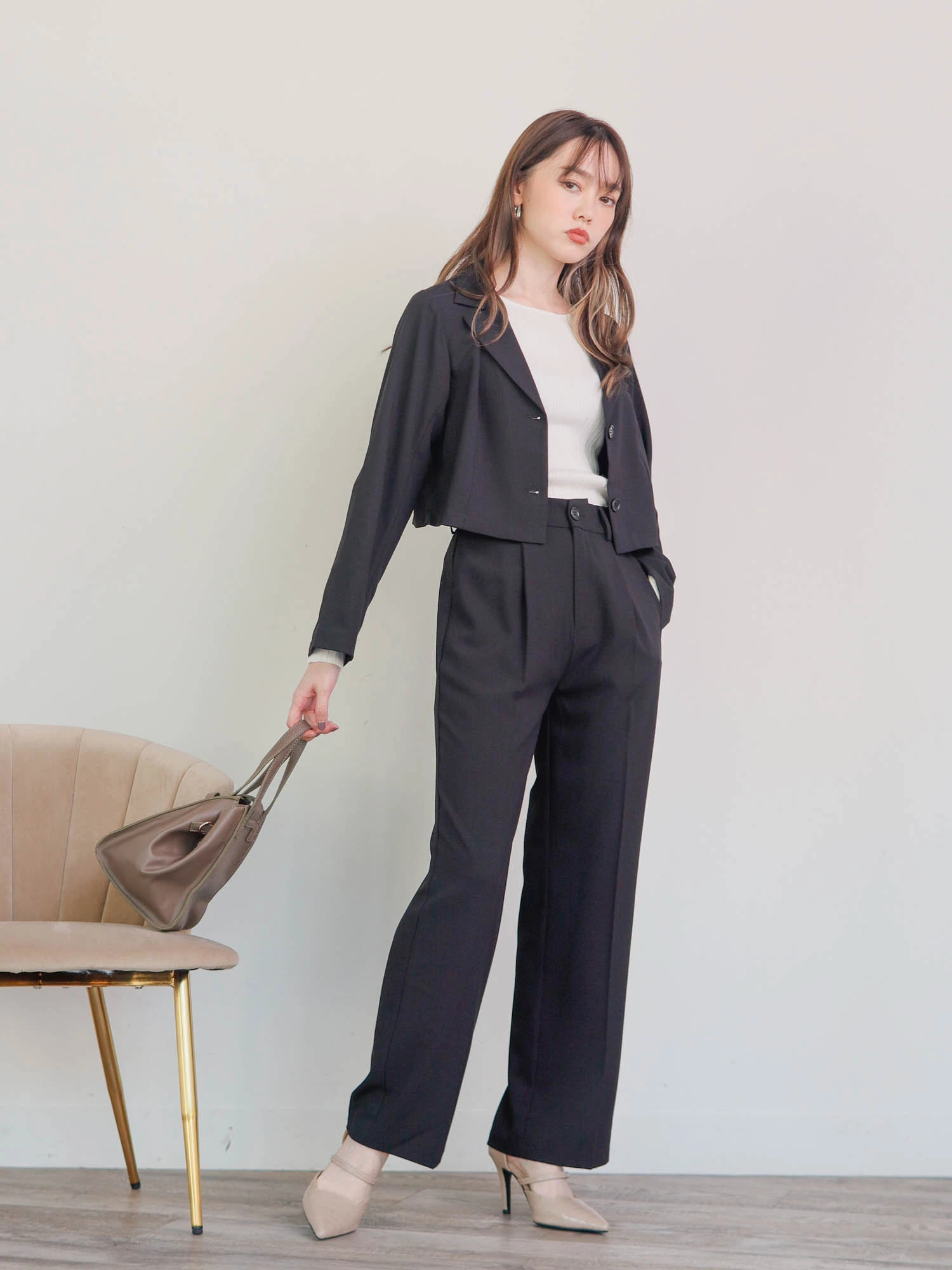 LIP SERVICE（リップサービス）｜ ショートJKマニッシュセットアップ