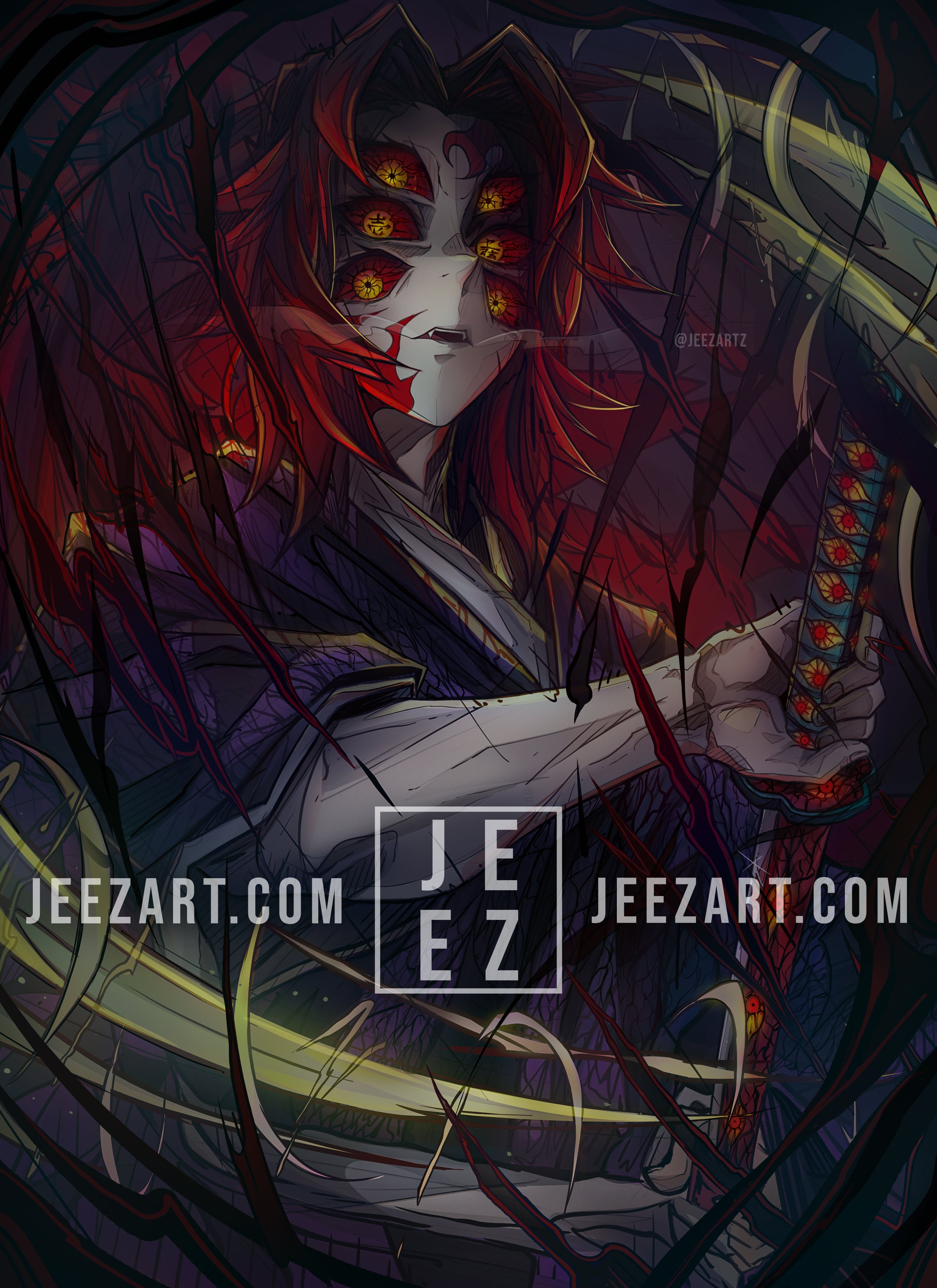 Upper Moon 1 Kokushibou Print 👹👹👹 – JeezArt