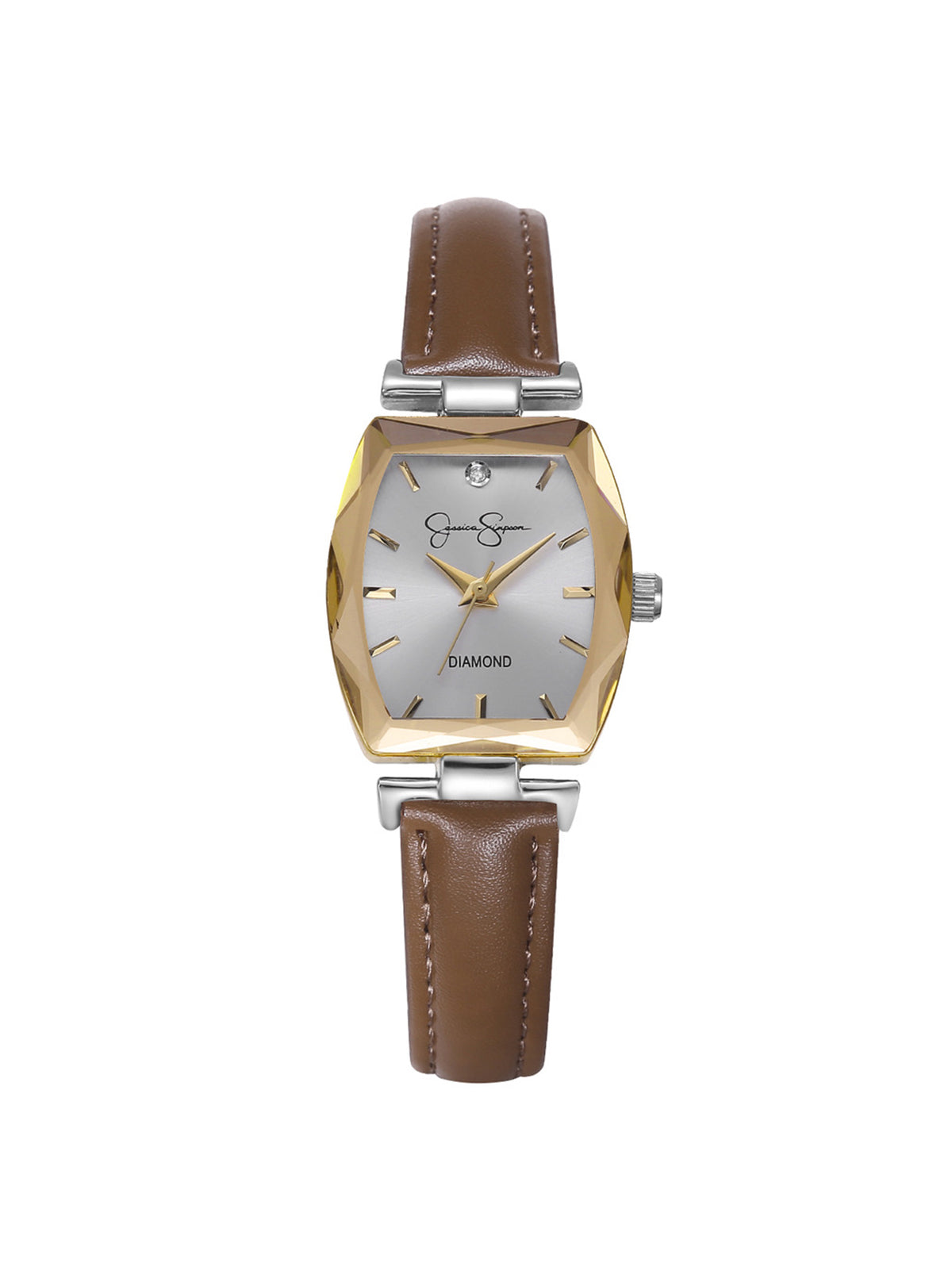 Diamond Dial Strap Watch in Brown – Jessica Simpson