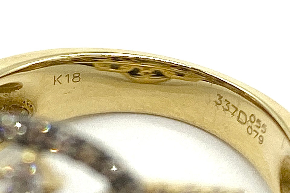 Sphene K18/ブラックロジウム スフェーン ダイヤモンドリング (NO