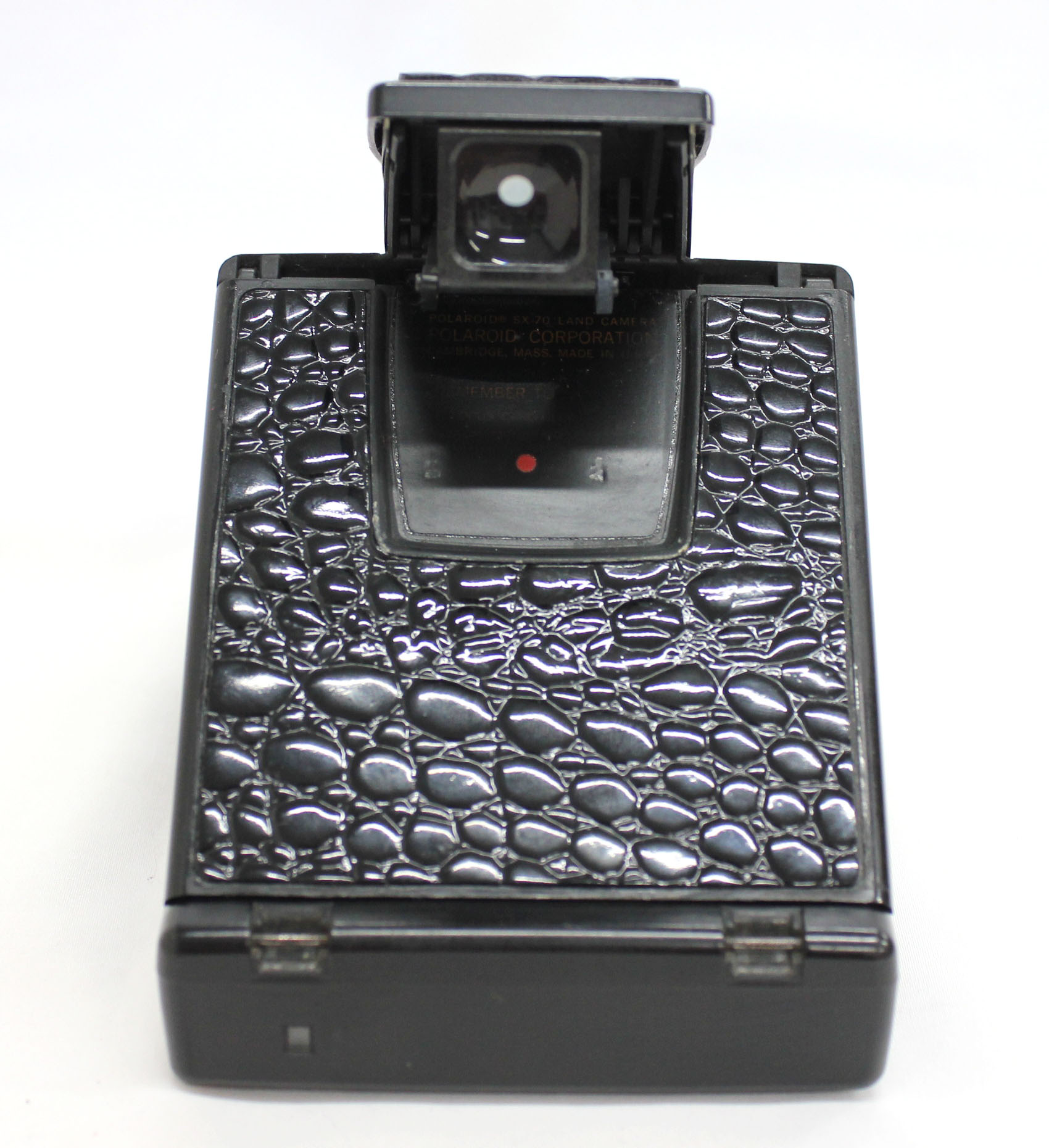 Vintage Polaroid SX-70 Land Camera Alpha Custom Black Crocodile