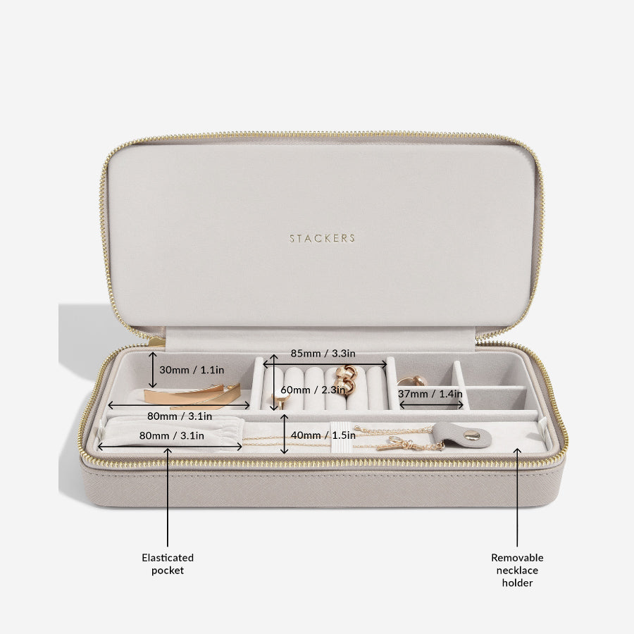 トラベルジュエリーボックス SLEEK トープ – STACKERS LONDON