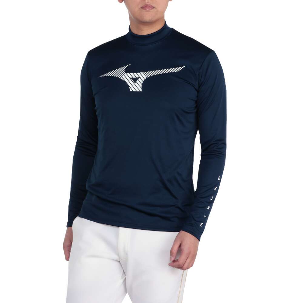 レイヤードセット(半袖ハーフジップシャツ／長袖モックネックシャツ