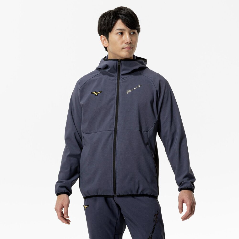 ミズノプロ／ストレッチ／防風】テックシールドフーディ|12JECW77