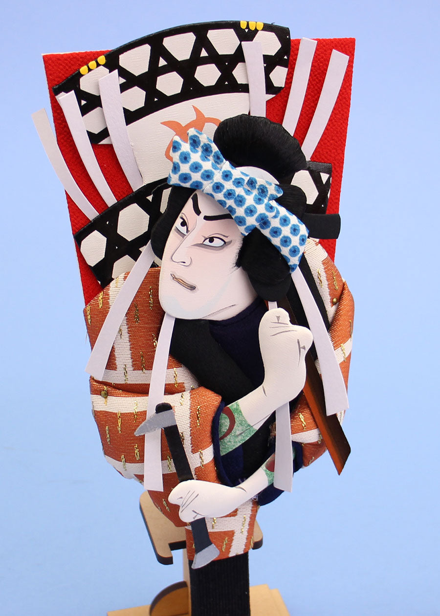 歌舞伎羽子板 8号め組 スタンド付き – 寿鳳人形の東芸