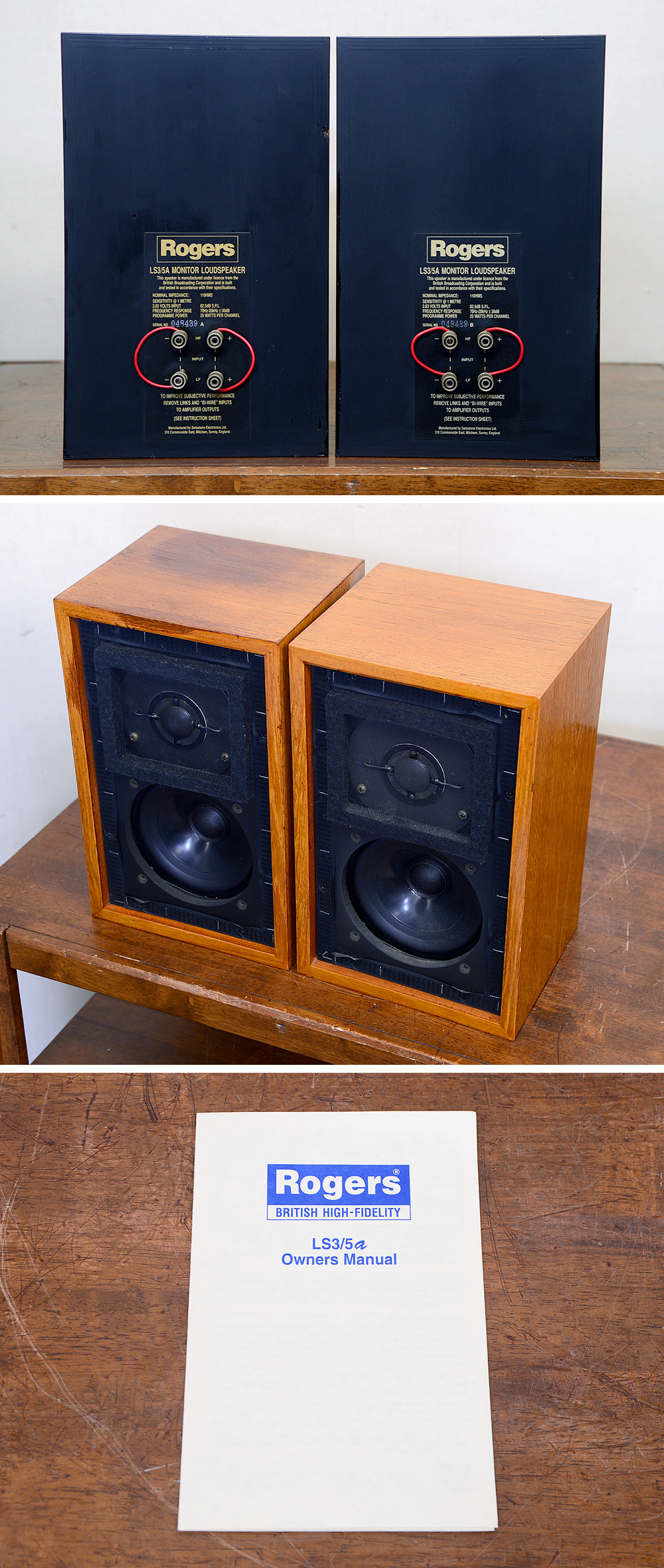 ROGERS ロジャース LS3/5A ポータブルモニタースピーカーペア 11Ω