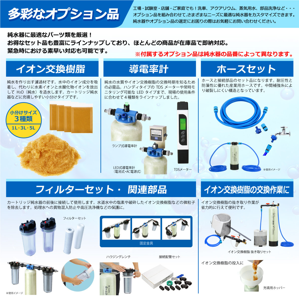 サンエイ化学 カートリッジ純水器 3L プロタイプ フィルター＋ホース