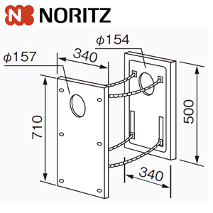 GQ-2037WS-FFB｜ノーリツガス給湯器 [本体+組込リモコン][屋内壁掛型]