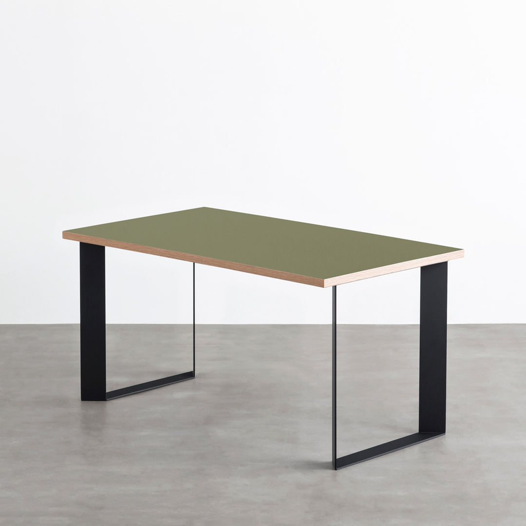 THE TABLE / リノリウム グリーン系 × Black Steel – KANADEMONO