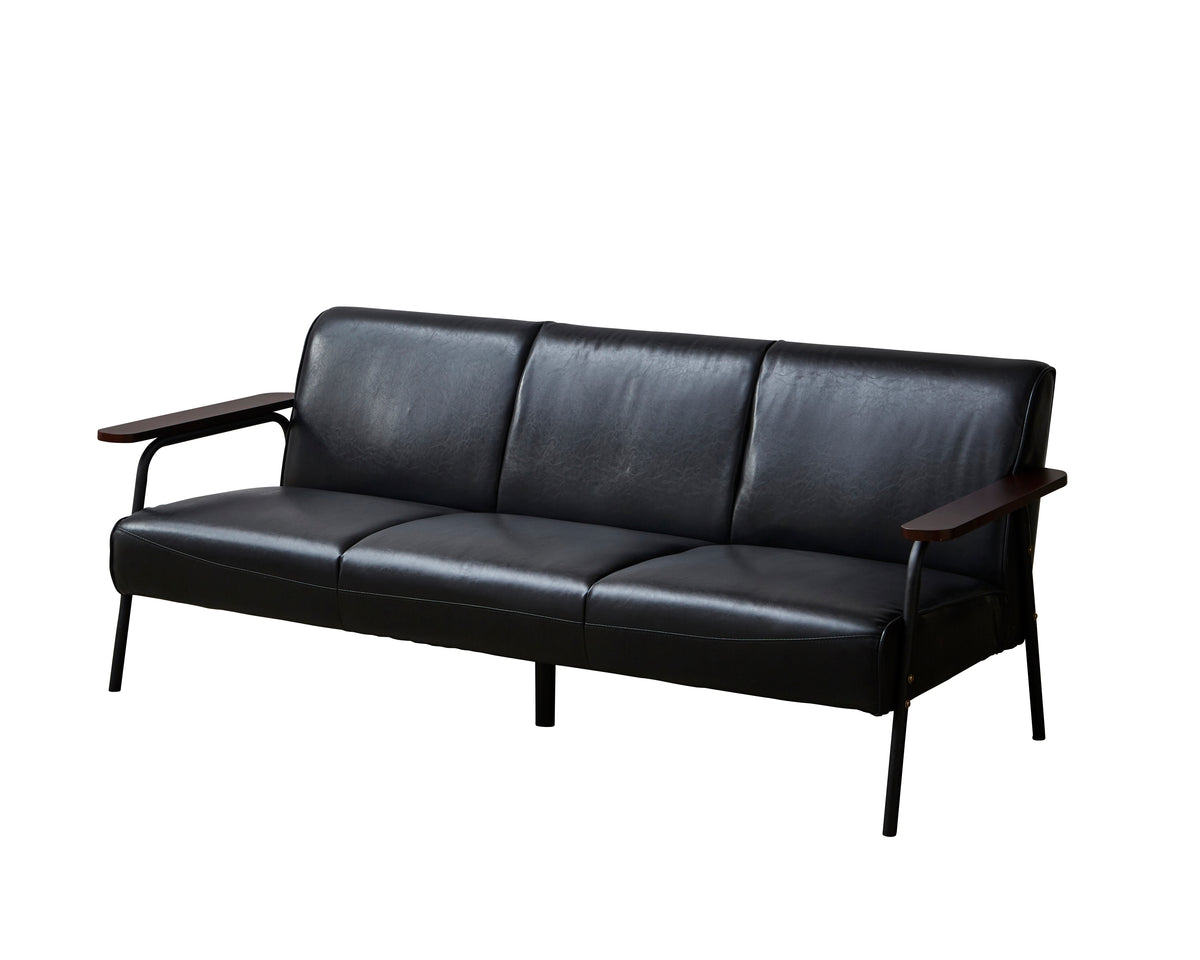 ビンテージ調 ソファ 1人掛け 2人掛け 3人掛け 3サイズ展開 スチール脚