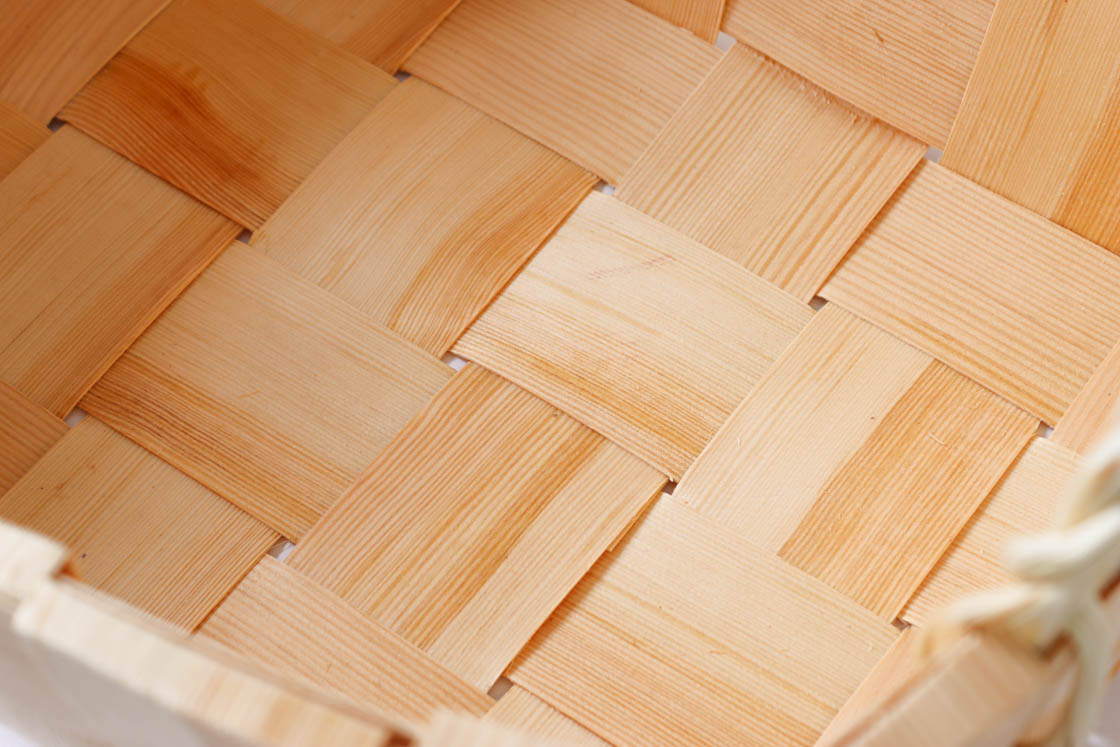 エストニア パイン 収納かご (深)