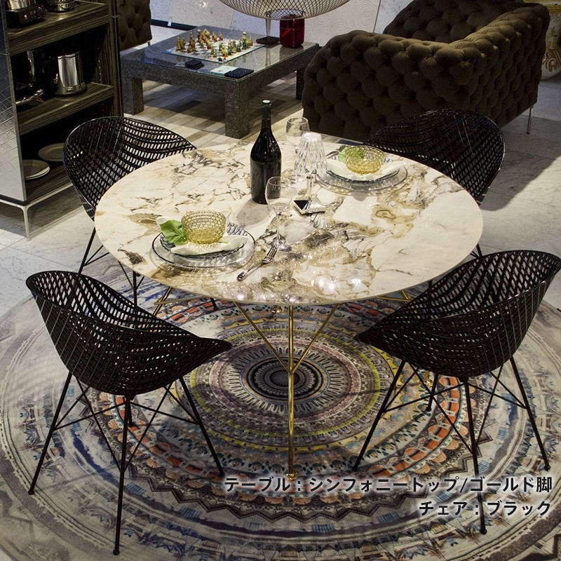 特別価格】グロッシーテーブルセット トップ グリーン/フレーム