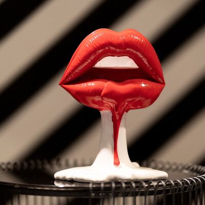 シッティングキャットリベットクローム オブジェ - オブジェ・置物の