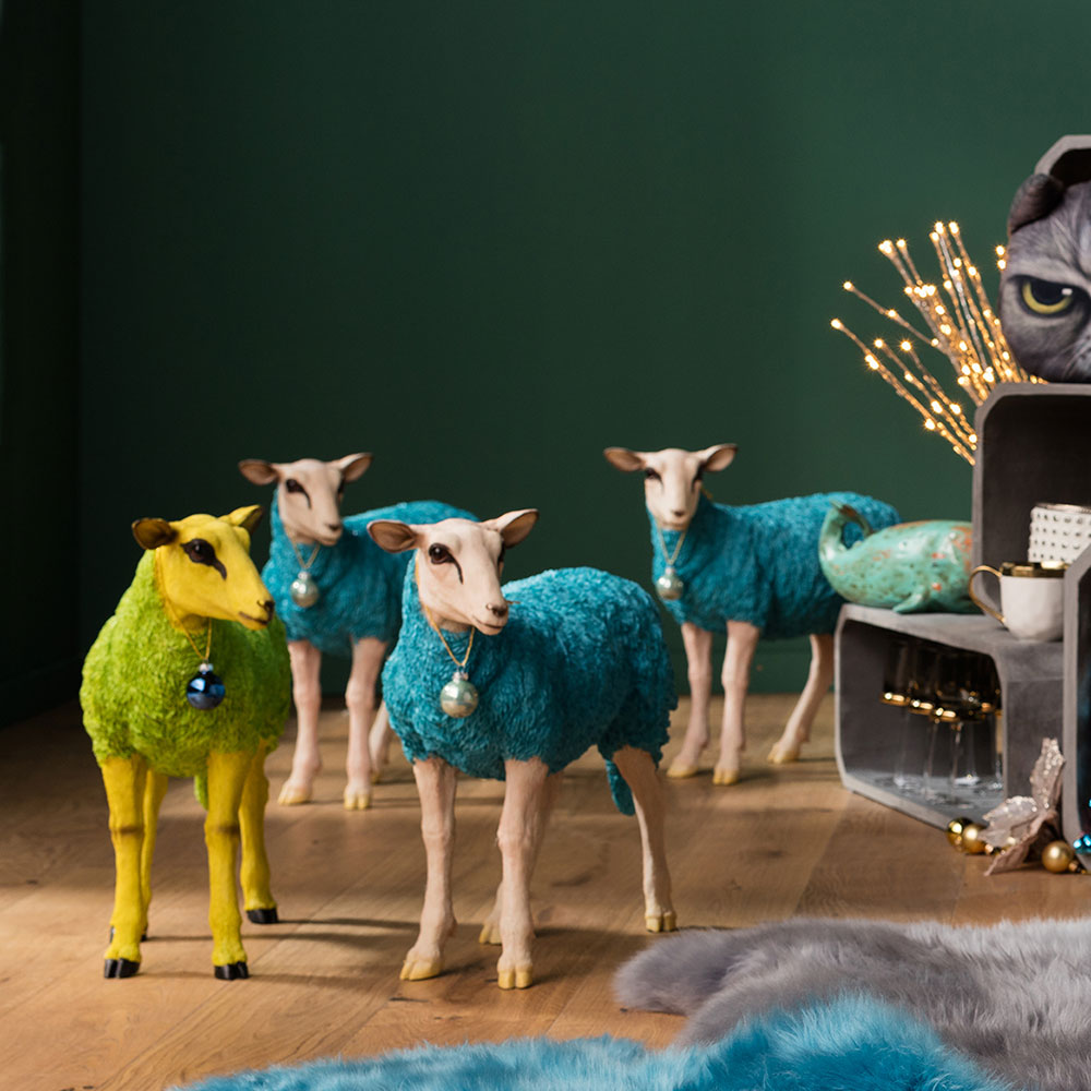 シープカラーグリーン デコフィギア * - オブジェ・置物の通販