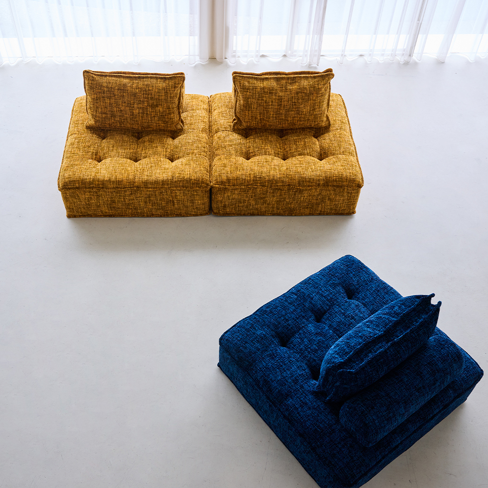 ポルトフィーノ エレメンツ ソファ オレンジ - L型ソファー・コーナー