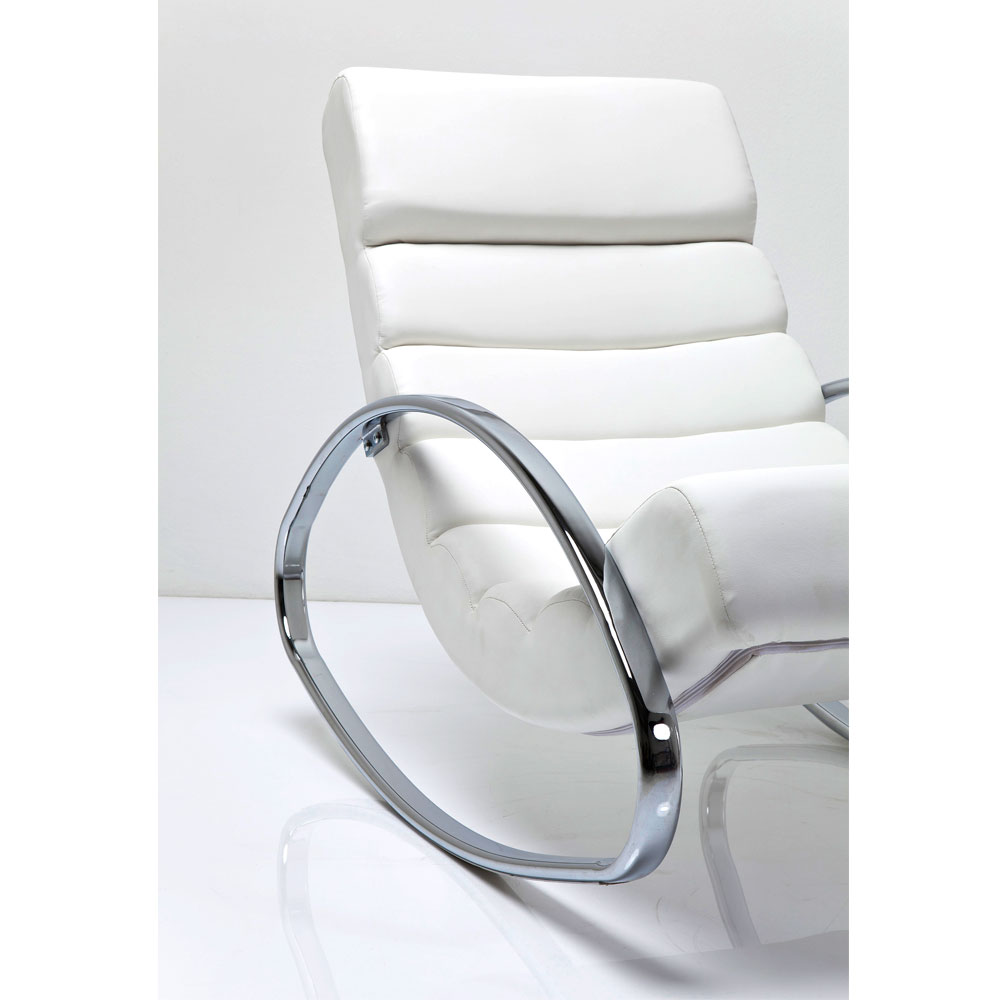 廃番】マンハッタン ホワイト ロッキングチェア - 1人掛けソファー