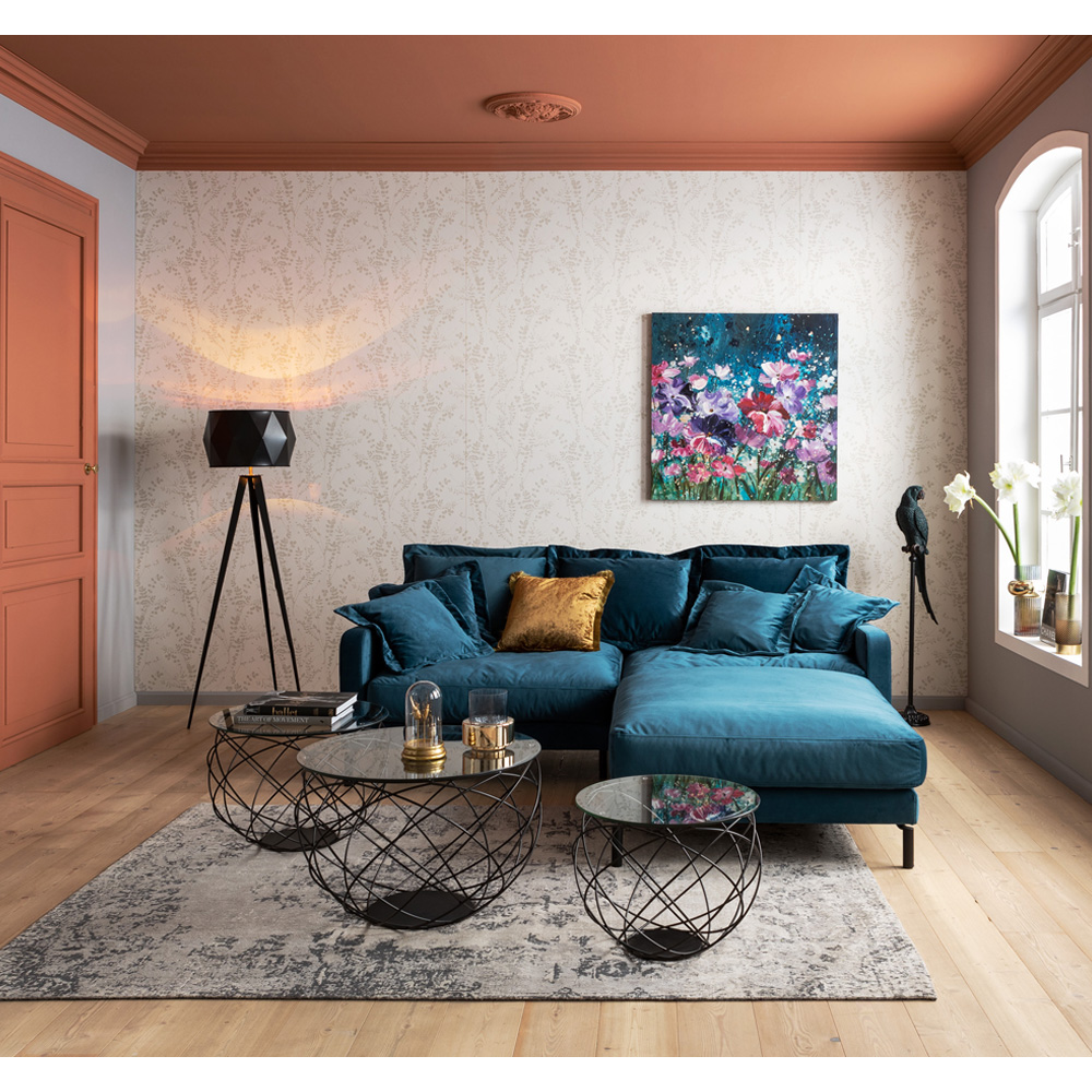 廃番】ララバイ 2シーター ブルーグリーン ソファ - ローソファー