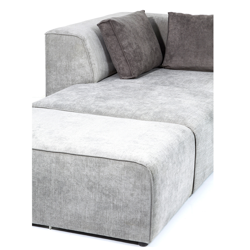 廃番】インフィニティ オットマン(レフト) グレー ソファ - L型