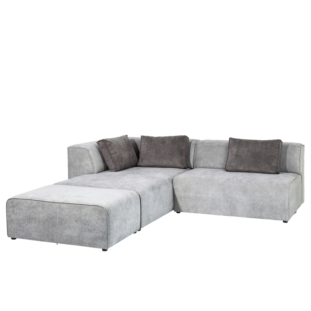 廃番】インフィニティ オットマン(レフト) グレー ソファ - L型