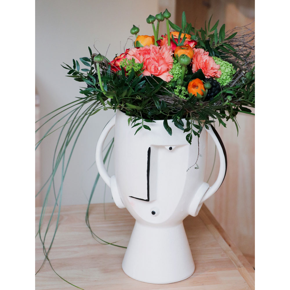 フェイスポット30cm フラワーベース * - 花瓶・フラワーベースの通販