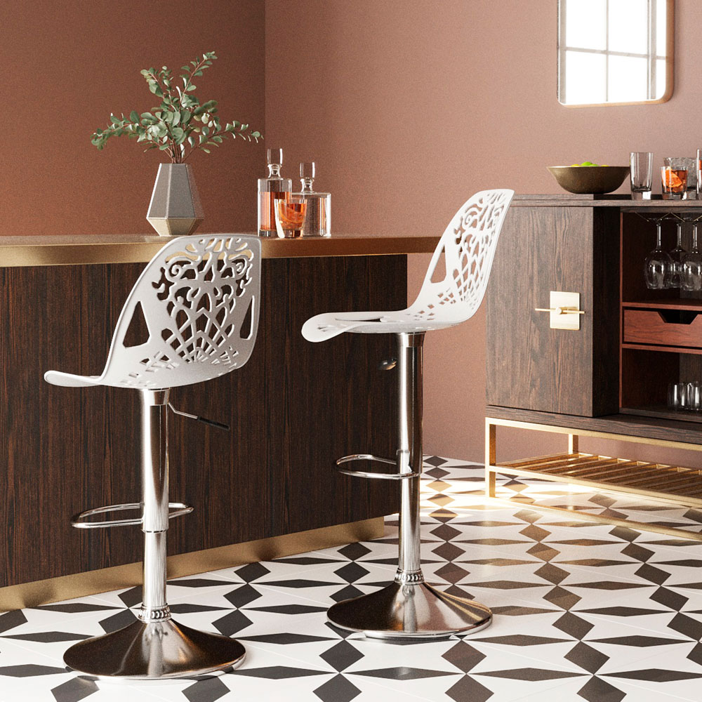 オーナメントホワイト バースツール * - カウンターチェア・バーチェア