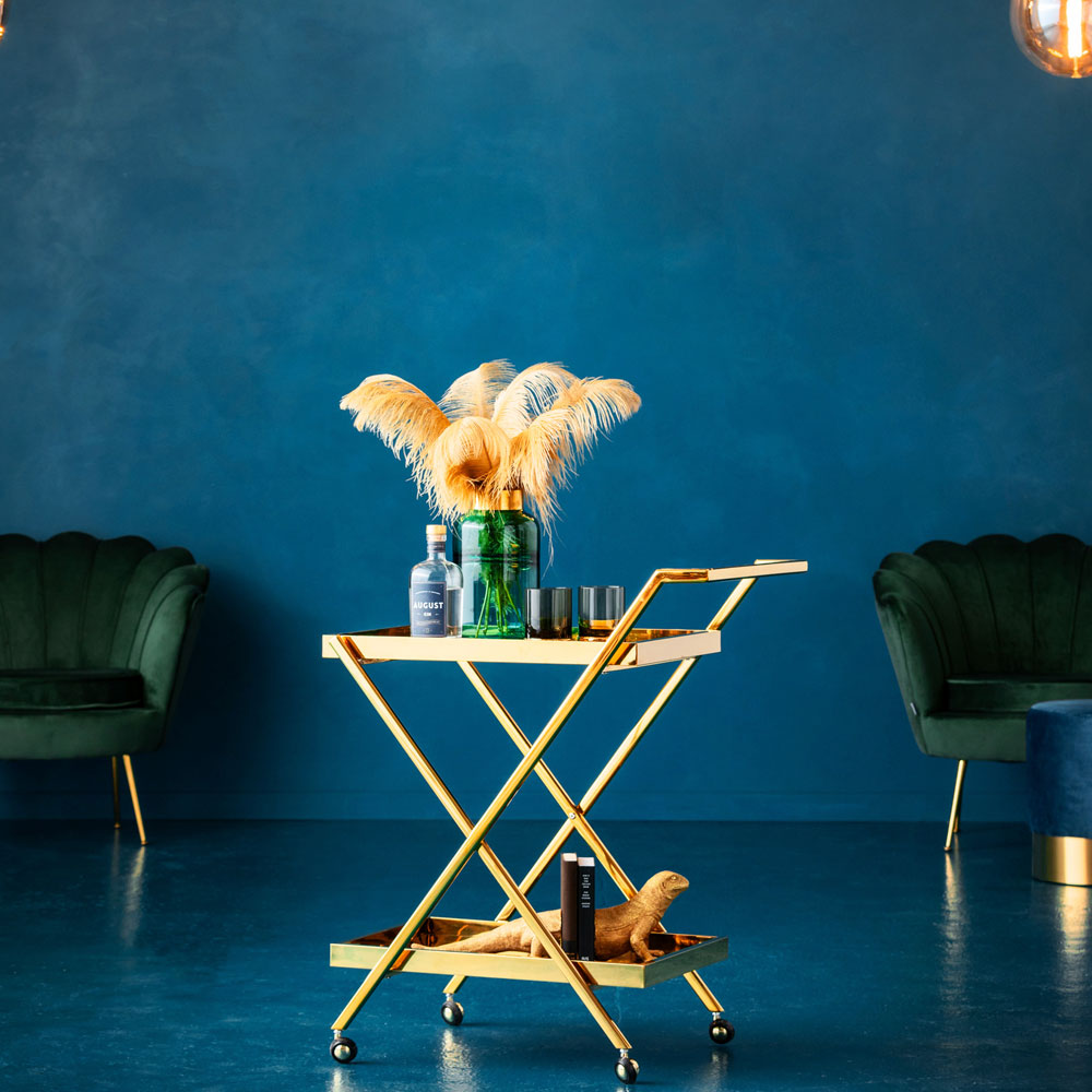カジノゴールド トレイテーブル/ワゴン - 食器棚・キッチンボード