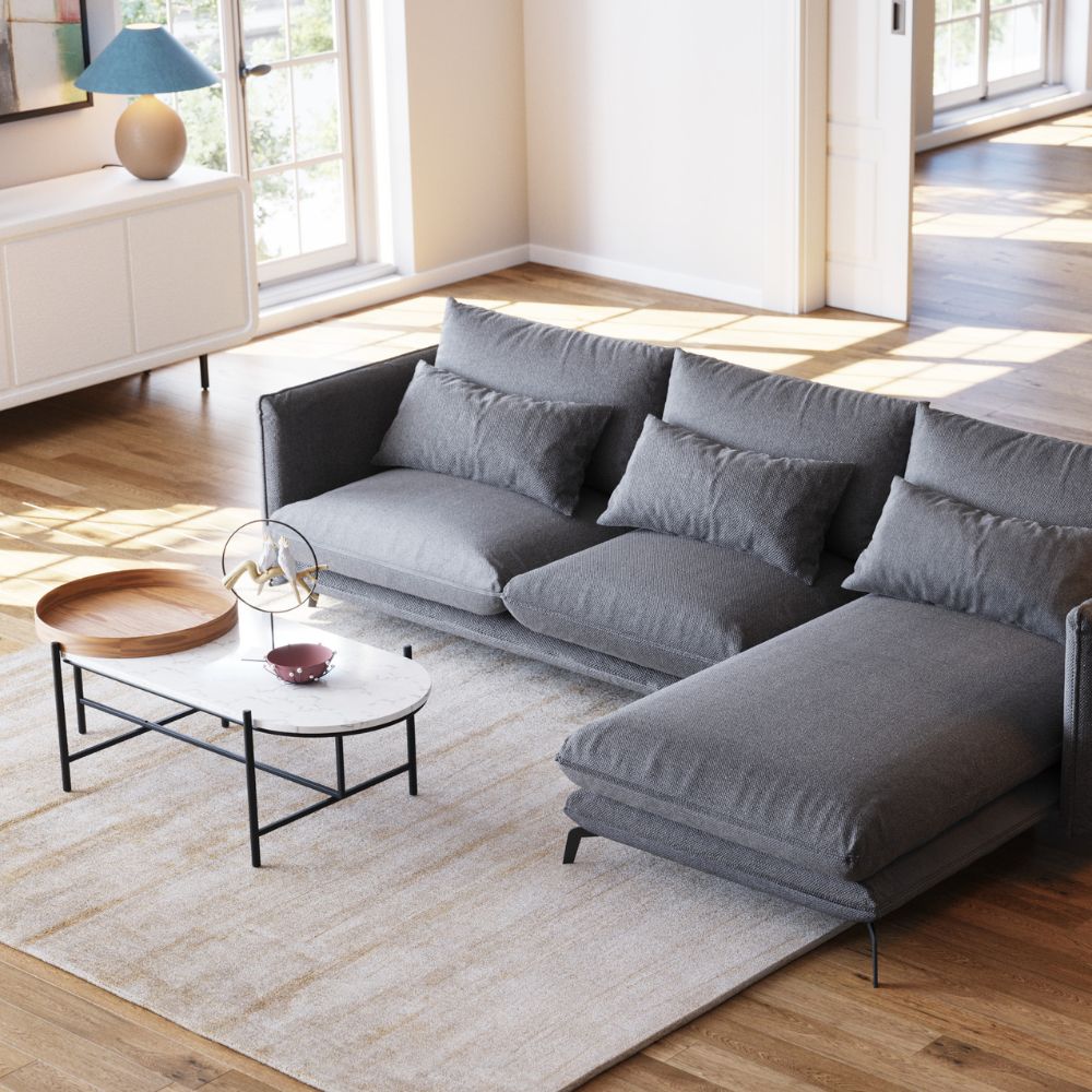 廃番】レイヤード 128x55cm ローテーブル/ コーヒーテーブル - ロー