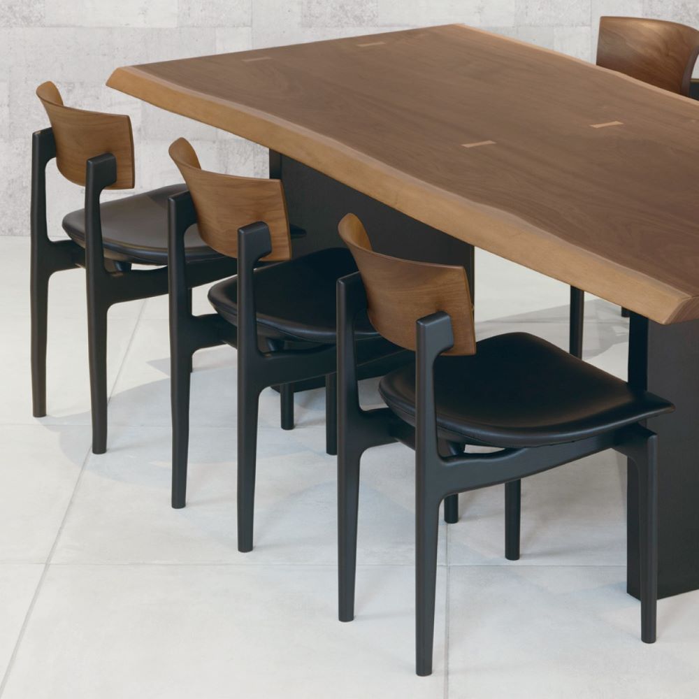 CHIC サイドチェア PDC01K(ウォールナット+オーク) – 柏木工株式会社