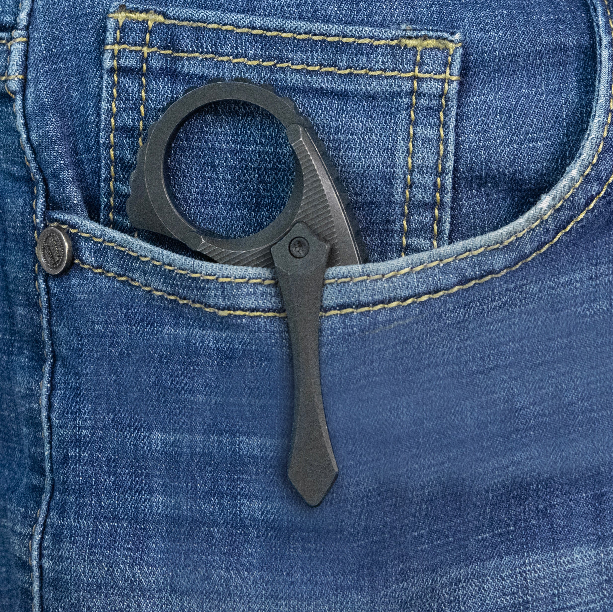 KB Wrath Frame Lock Karambit Ti Handle w/ Diagonal Milling 2.52'' Blac