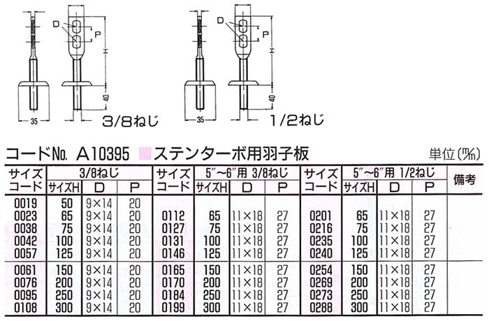 ステンターボ用羽子板 | 山本商会 建材検索サイト