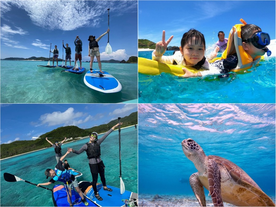 慶良間/座間味島/1日】ケラマブルーを満喫☆無人島へ絶景SUP＆