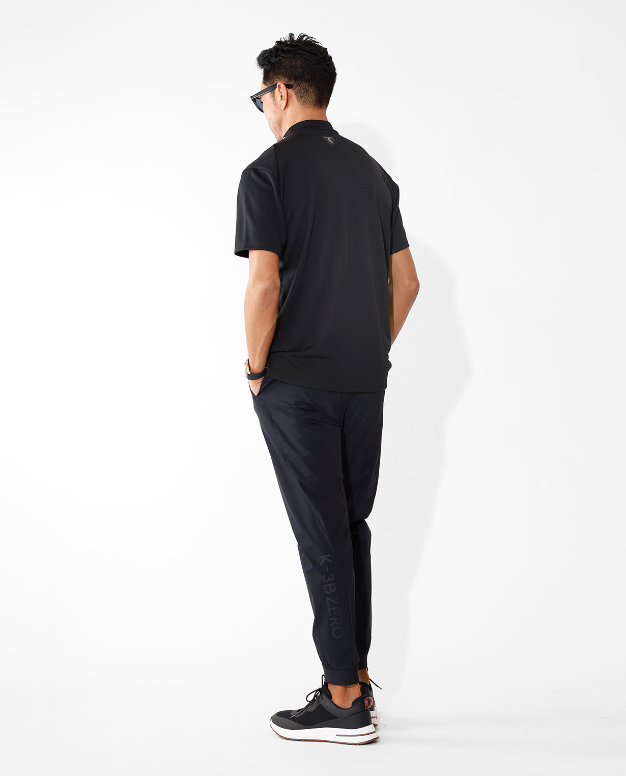 0_144_RG アクティブジョガーパンツ (ブラック×ブラック) – K-3B