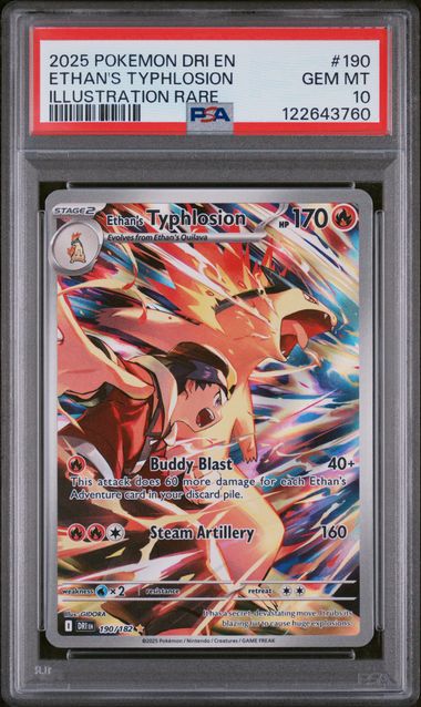 PSA 10] Pokemon Card “Ethan's Typhlosion” DRI-EN 190/182 English
