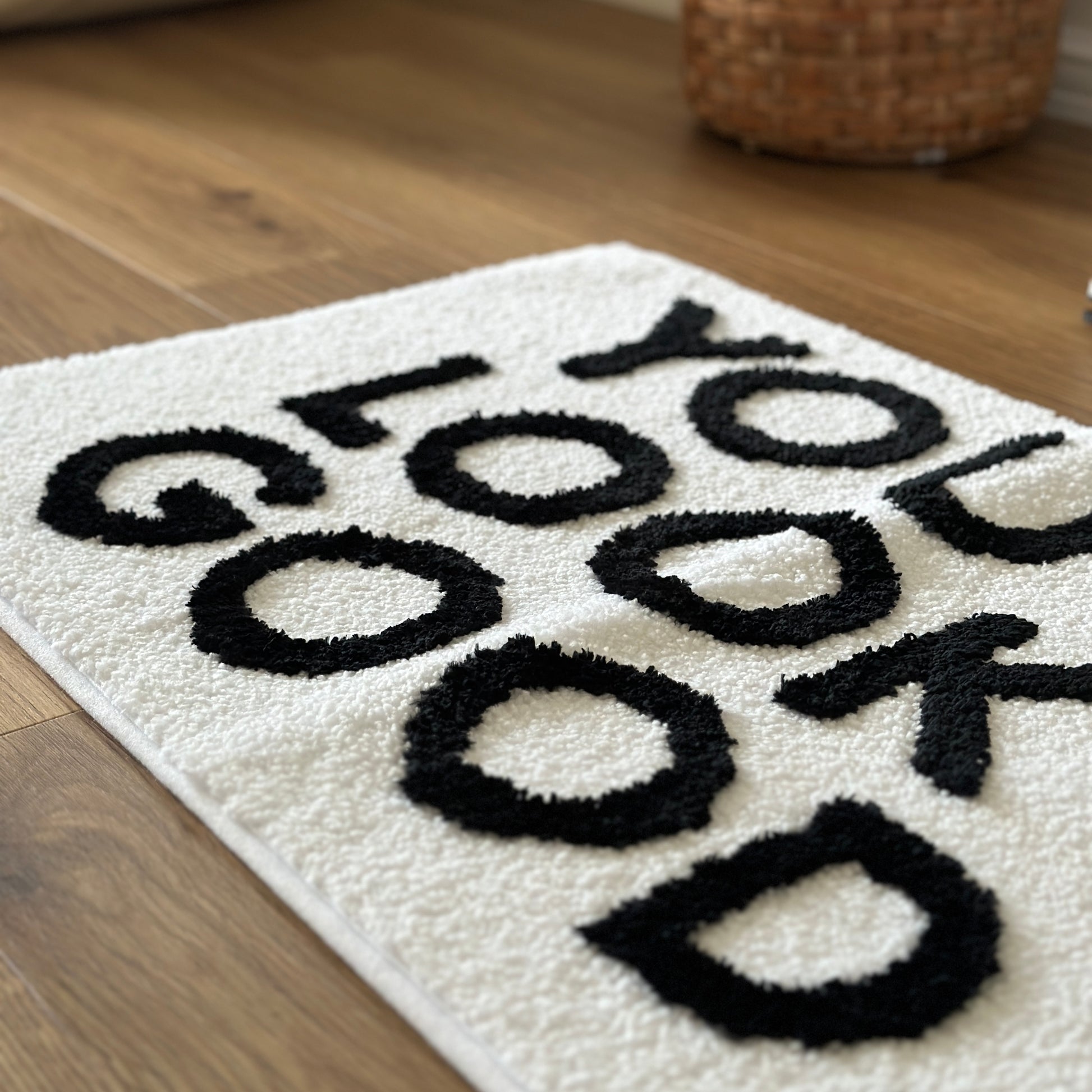 ラグ｜モノクロレタリングミニラグ - territory