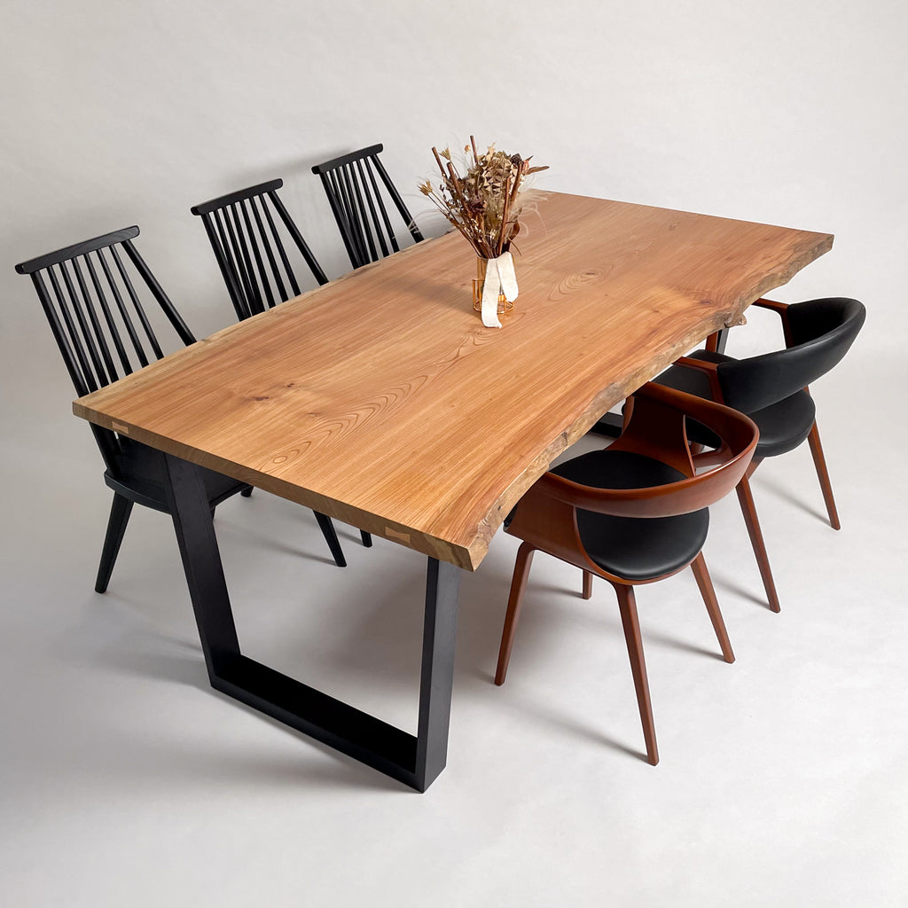 KIDOMEIMOKU 欅一枚板ダイニングテーブル｜190cm(6人掛け) – 【公式