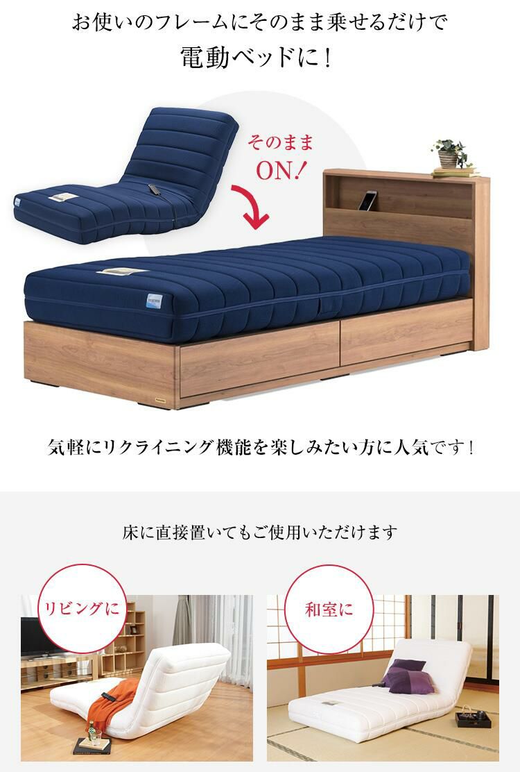 正規品 フランスベッド 電動リクライニングマットレス セミダブル RP