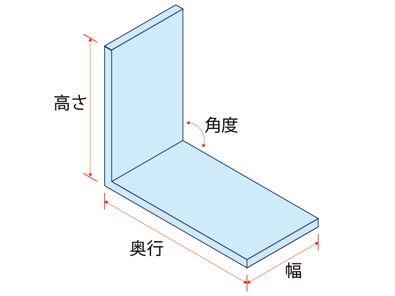 Lの字3mm透明アクリル（セミオーダーサイズ）-サイン＆ディスプレイ