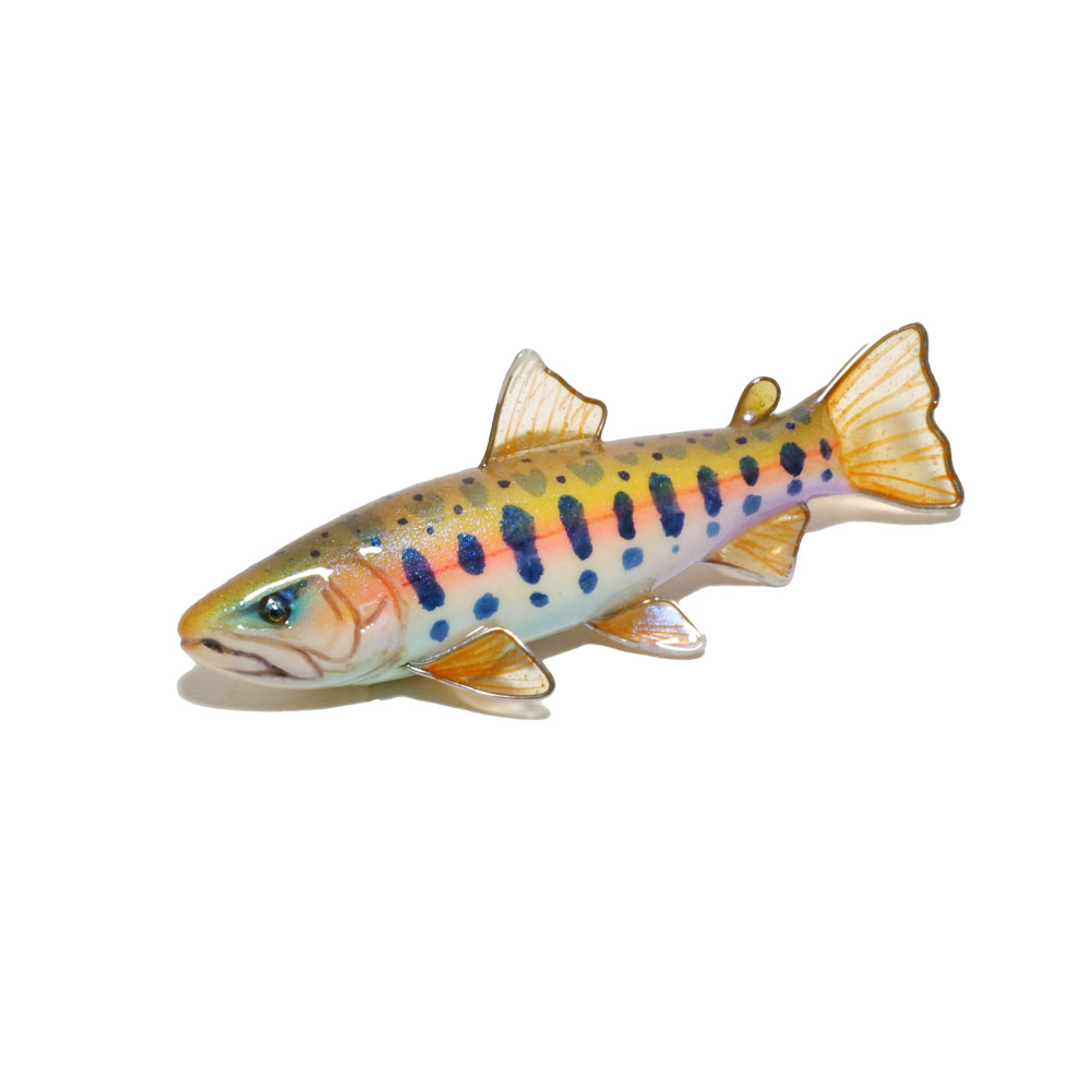 魚にまつわるハンドメイド雑貨｜フィッシュブローチ・ヤマメ｜小雑貨魚屋